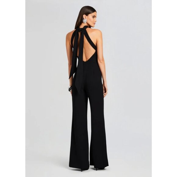SANS FAFF Taylor Tie Back Jumpsuit in Black XSmall New Womens Dressy One Piece - Picture 11 of 13